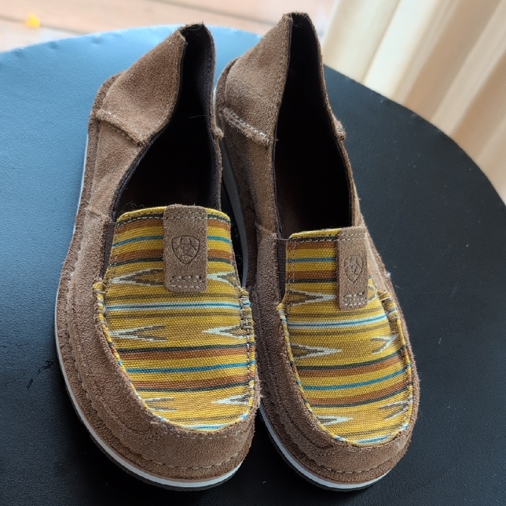 Ariat Moccasins in Brown and Yellow